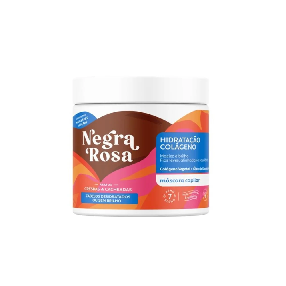 Máscara De Tratamento Negra Rosa Hidratação Colágeno 500g