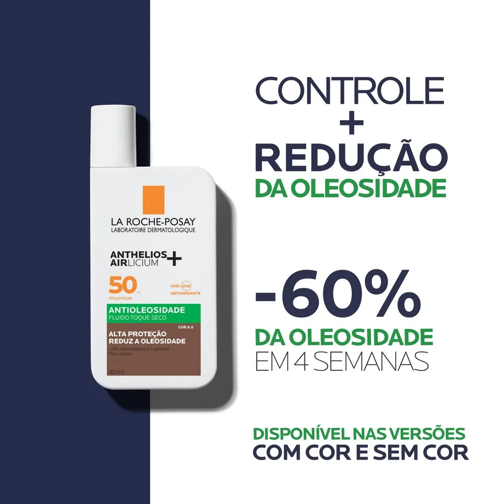 Protetor Solar Facial La Roche-Posay Anthelios Airlicium+ FPS50 Cor 6.0 40ml