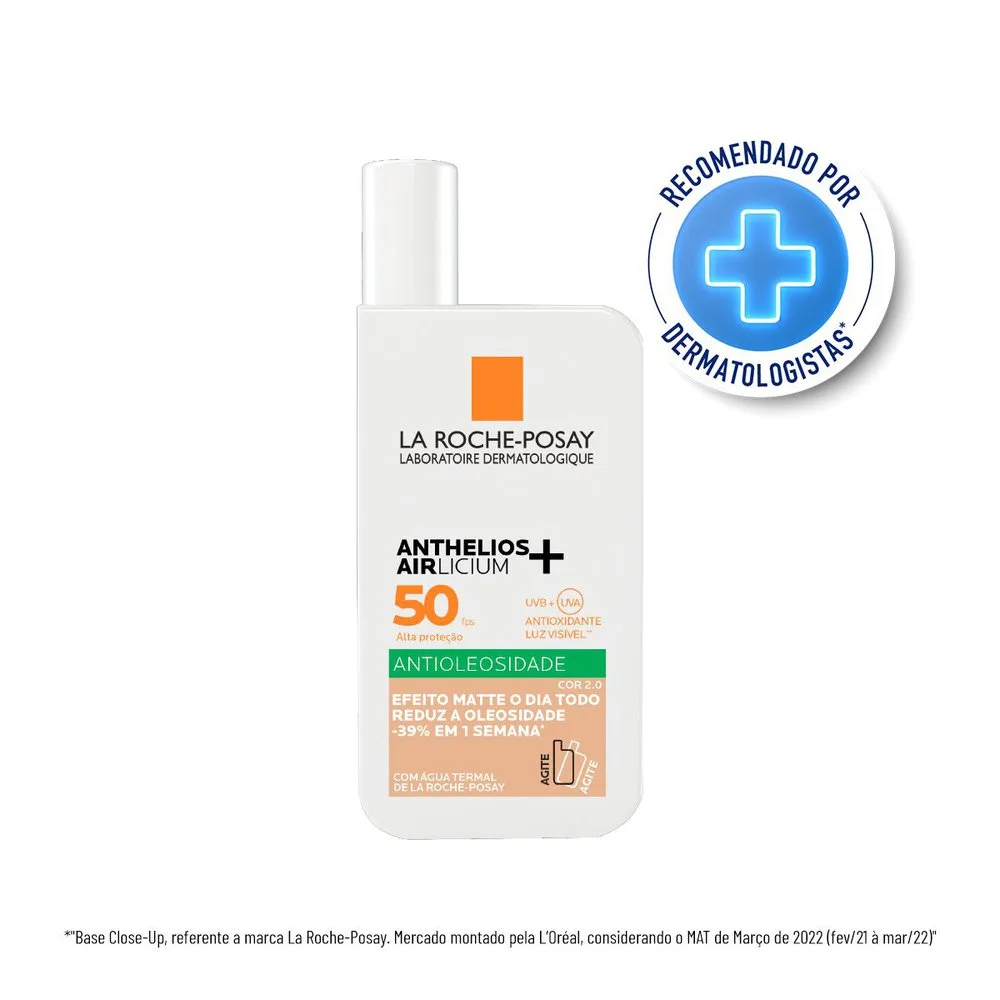 Protetor Solar Facial La Roche-Posay Anthelios Airlicium+ FPS50 Cor 2.0 40ml