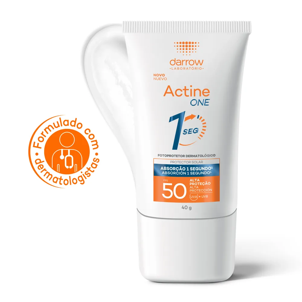 Protetor Solar Facial Actine One FPS50 Sem Cor 40g
