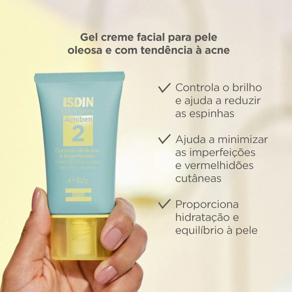 Gel Creme Facial ISDIN Acniben Controle de Brilho 41,2g