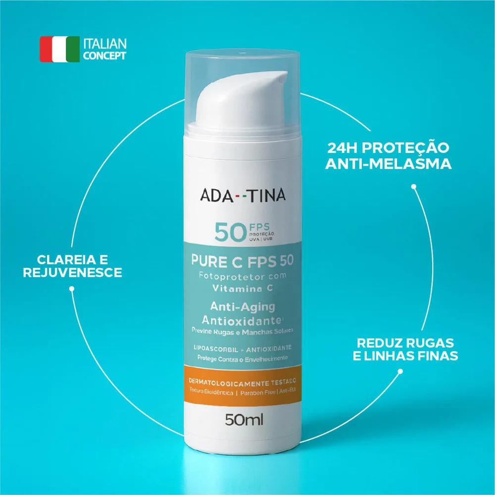 Kit Ada Tina Pure C FPS 50 e Gel de Limpeza Vitamina C