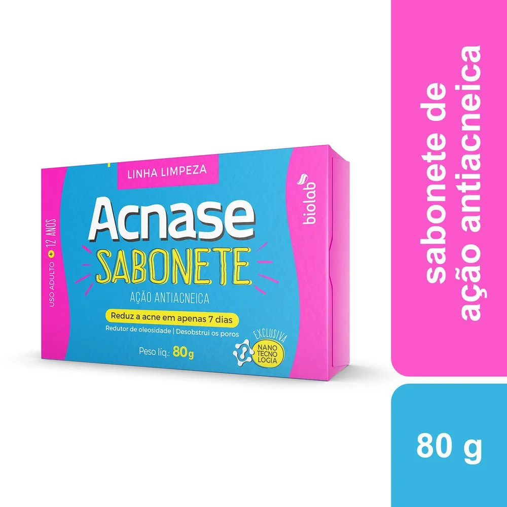 Sabonete em Barra Facial Acnase Clean Antiacne 80g
