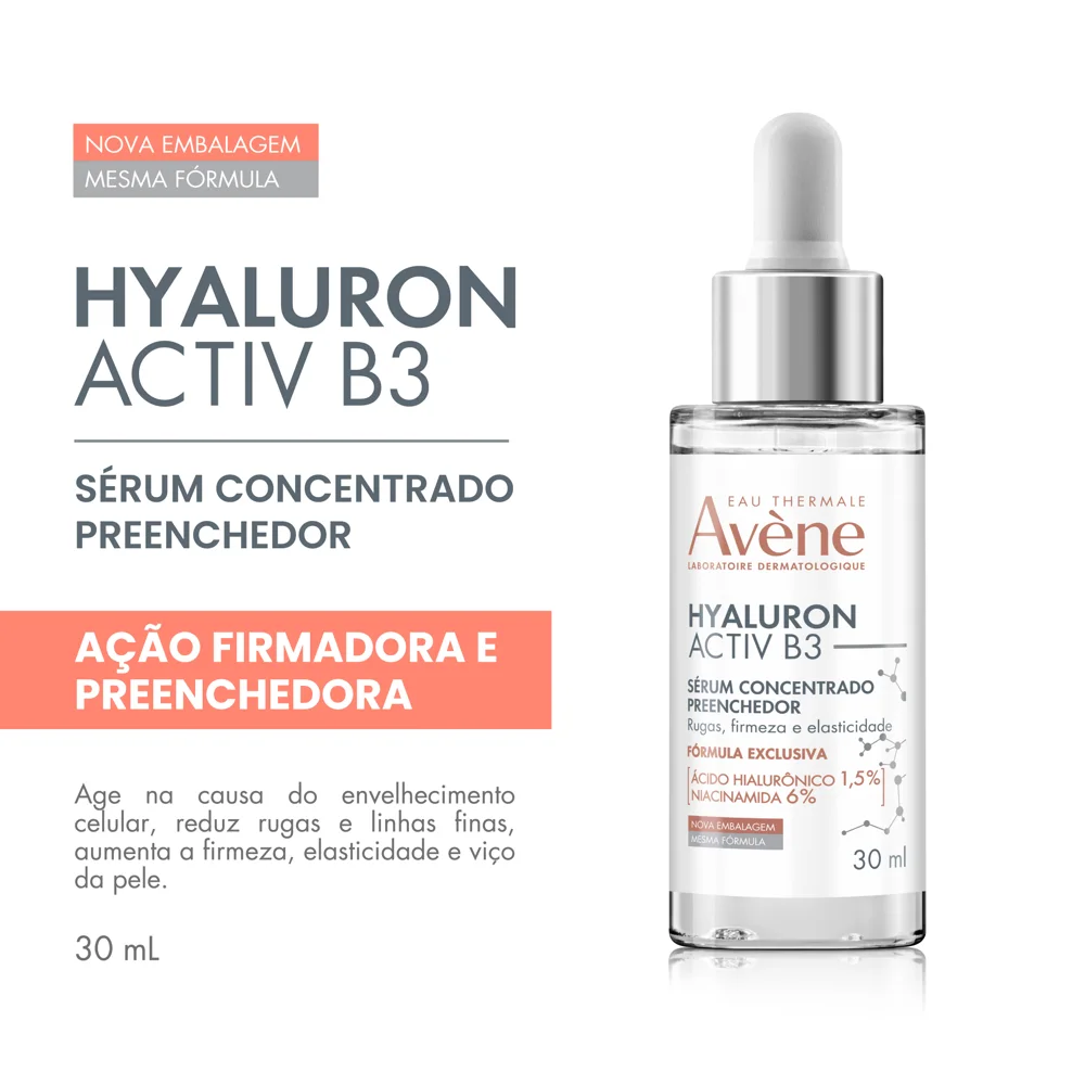 Sérum Facial Avène Hyaluron Activ B3 Anti Idade com Ácido Hialurônico e Niacinamida 30ml