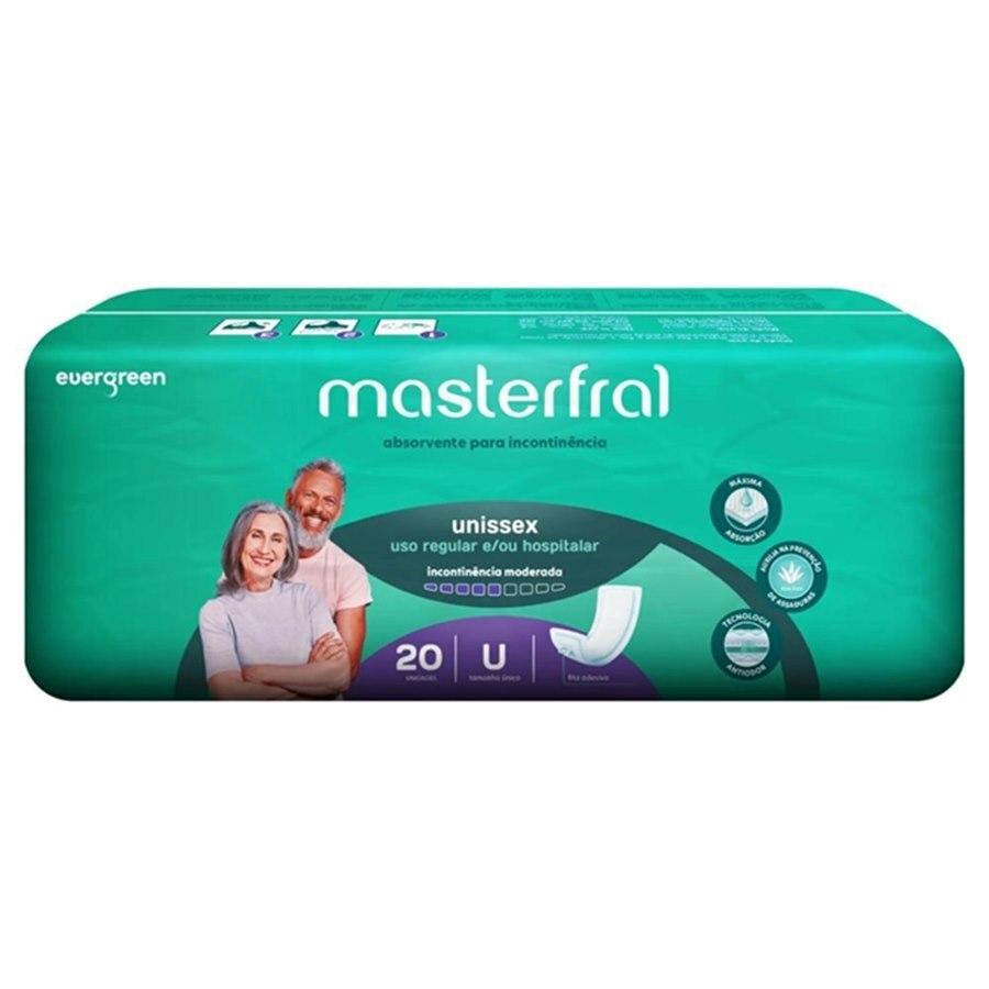 Absorvente Geriátrico Incontinência Masterfral Confort Moderada - 20 Unidades