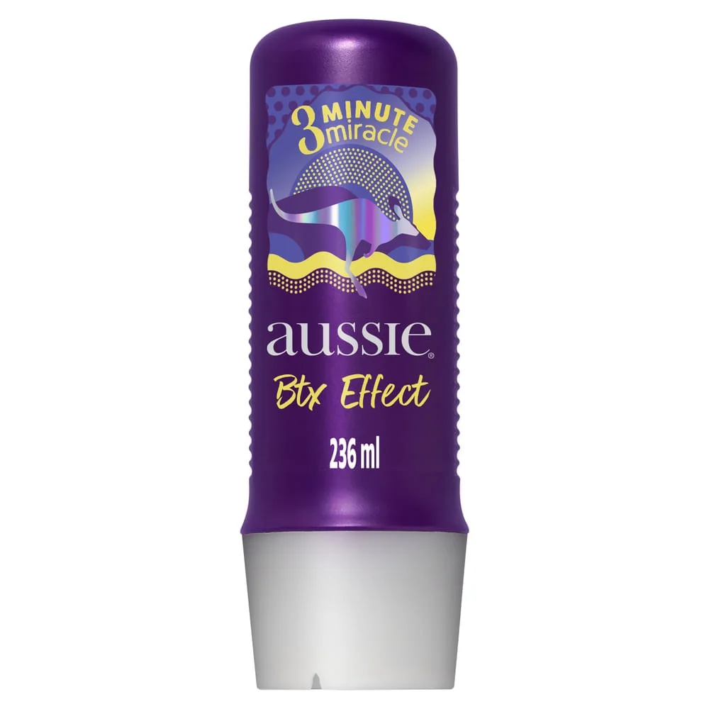 Creme de Tratamento Capilar Aussie 3 Minutos Milagrosos Btx Effect Fios Nutridos e Alinhados 236ml
