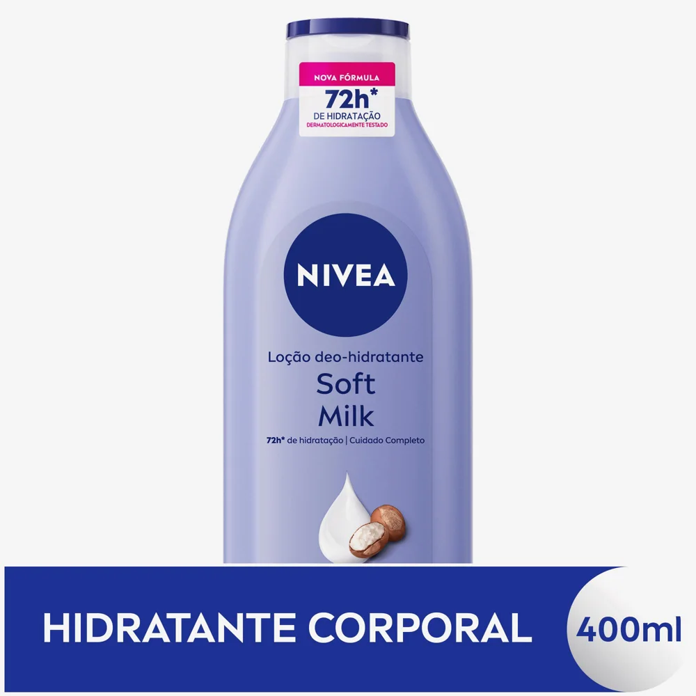 Loção Corporal Nivea Soft Milk Hidratante Pele Seca com Manteiga de Karité 400ml