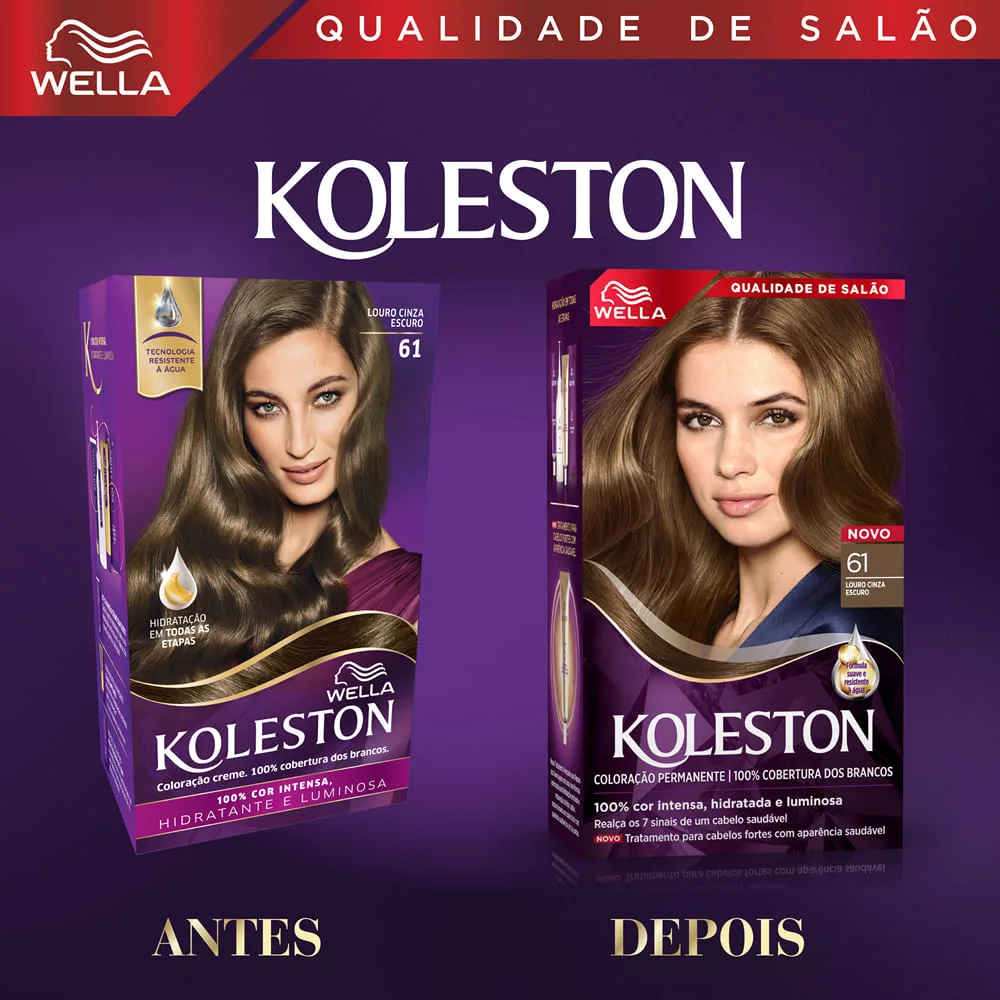 Tintura Koleston Louro Cinza Escuro 61