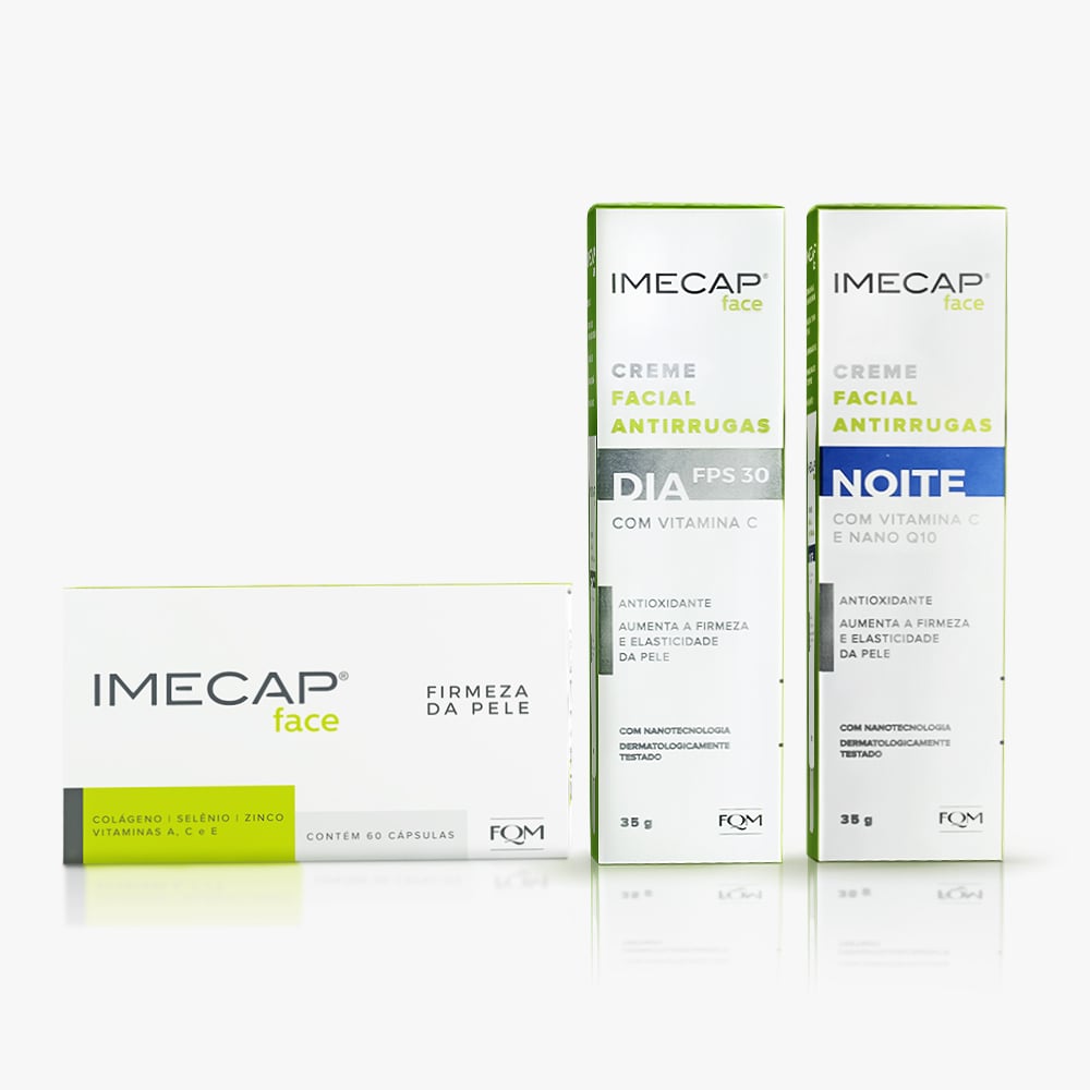 Kit Rotina Imecap Face Dia e Noite + Colágeno em Cápsulas