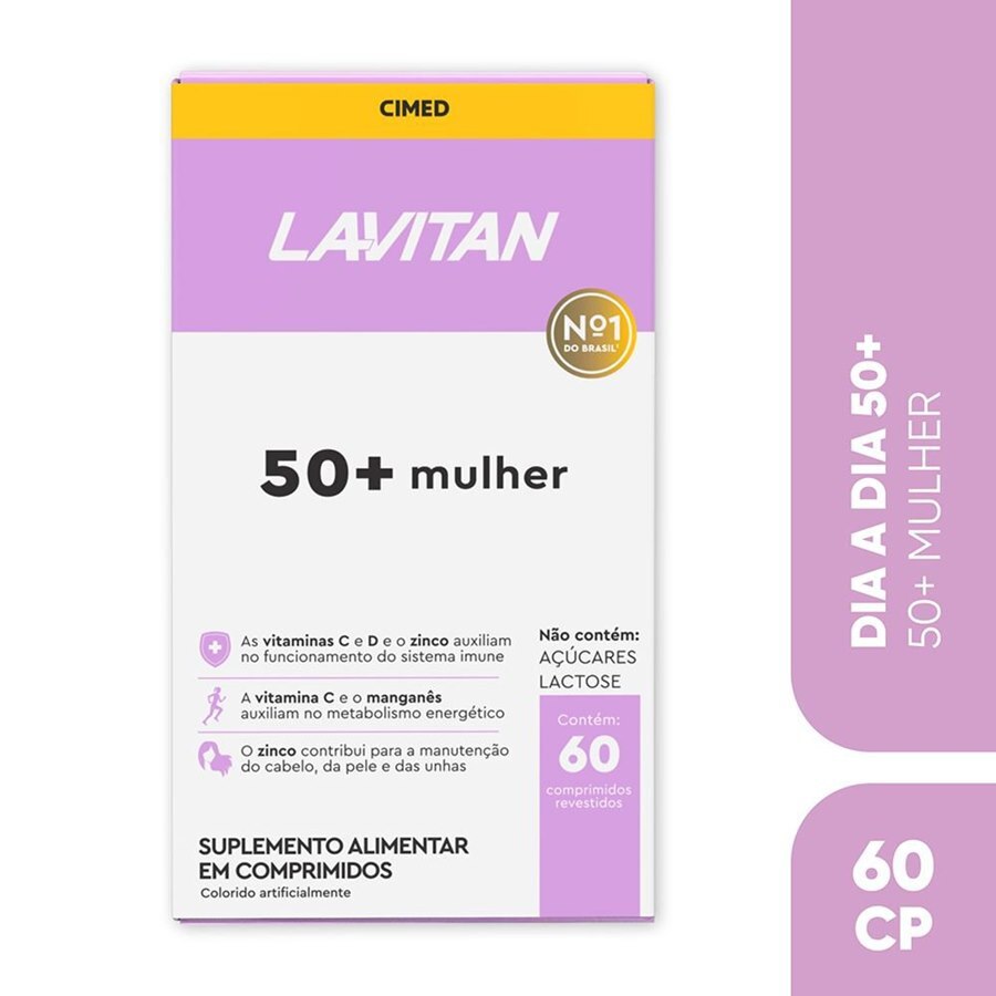 Lavitan 50+ Mulher Multivitamínico — 60 Comprimidos