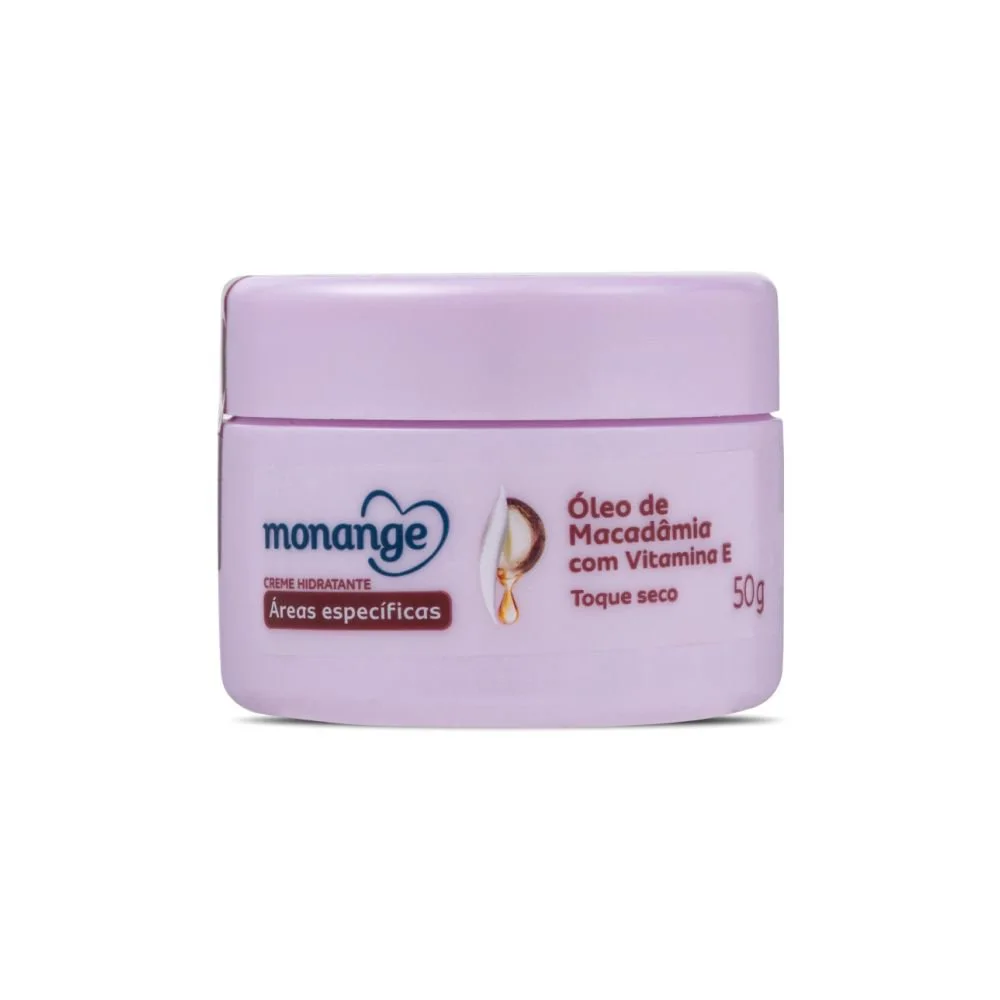 Creme Hidratante Monange Áreas Específicas Óleo de Macadâmia e Vitamina E Creme 50g