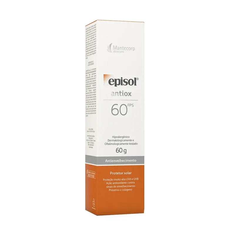 Protetor Solar Facial Episol Antiox FPS60 Antienvelhecimento 60g