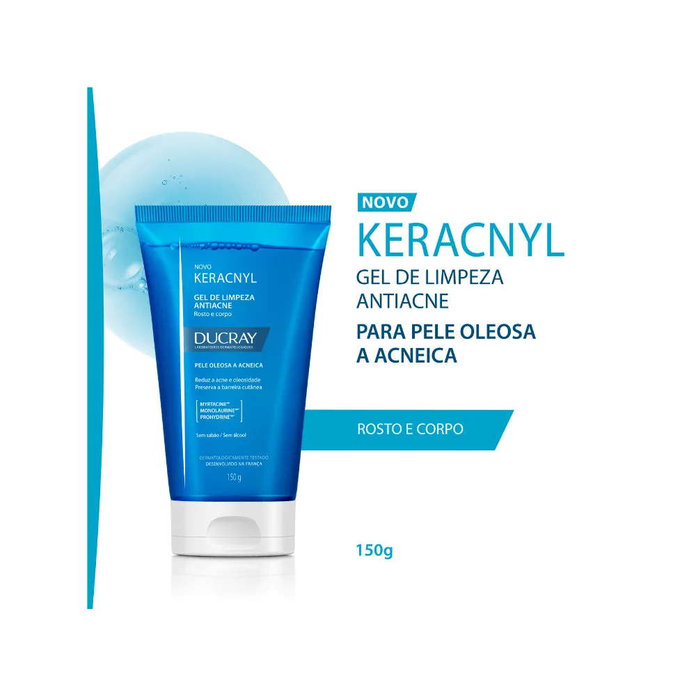 Gel de Limpeza Ducray Keracnyl Antiacne 150g