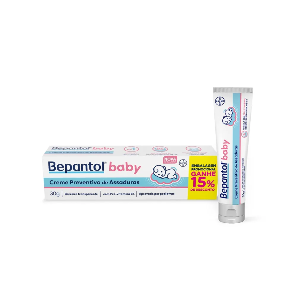 Pomada para Assadura Bepantol Baby com Pró-Vitamina B5 Sem Perfume Recém-Nascido 30g
