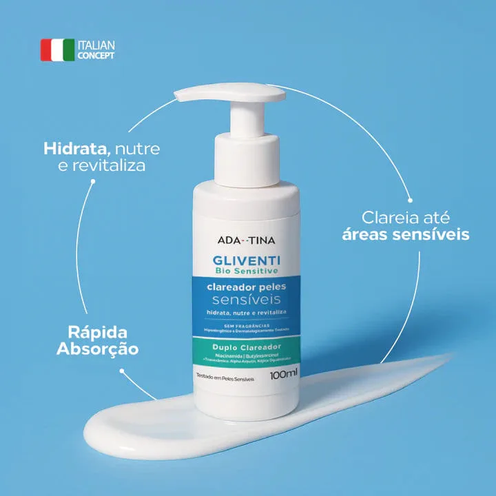 Kit Gliventi Clareador Íntimo e Hidratante Facial Reparador