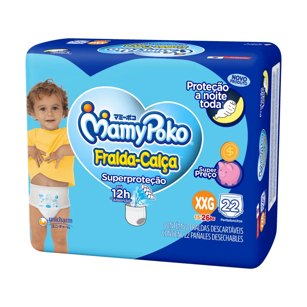 Fralda-Calça MamyPoko Superproteção XXG 22 Unidades