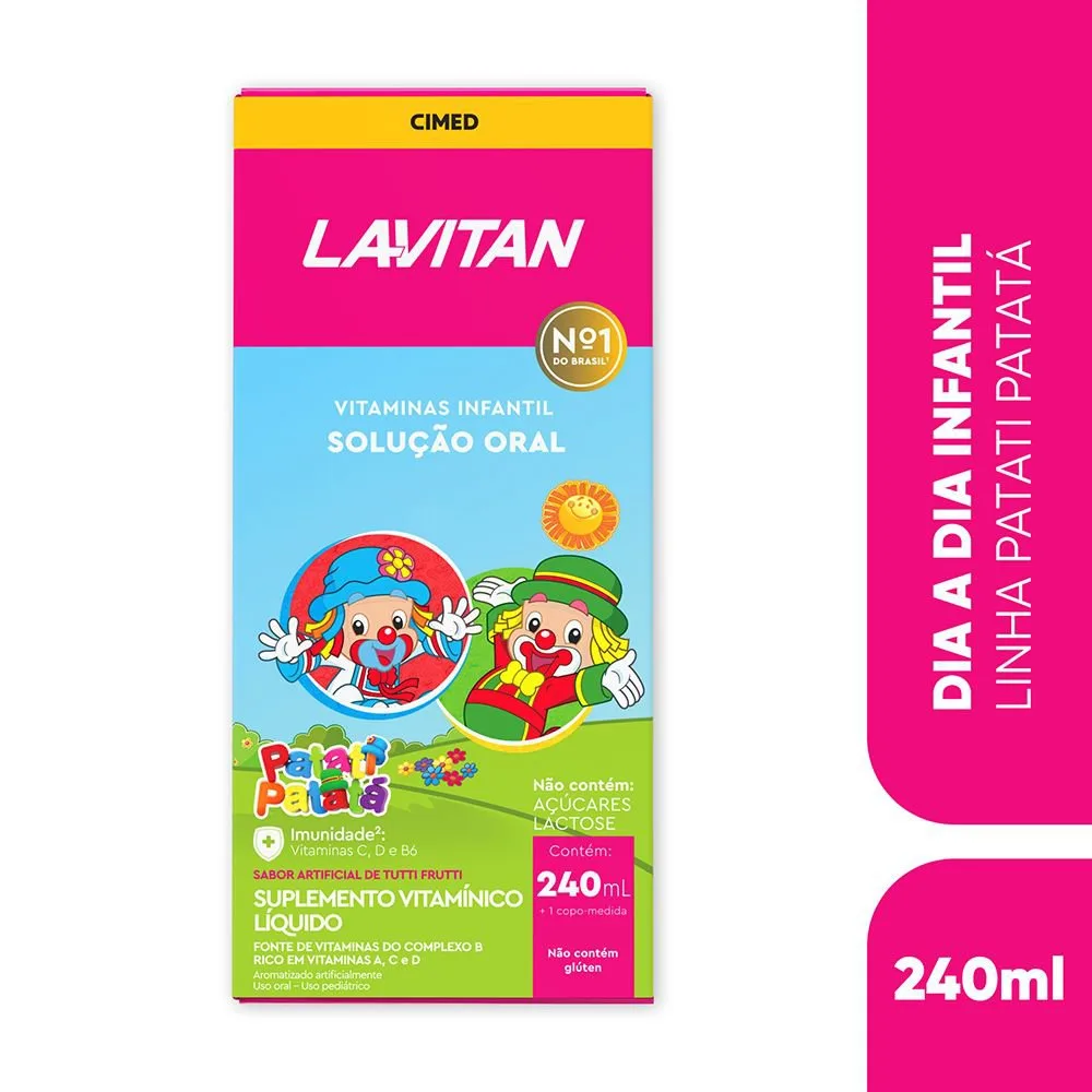 Vitamina Infantil Lavitan Solução Oral Tutti-Frutti Patati Patatá 240ML
