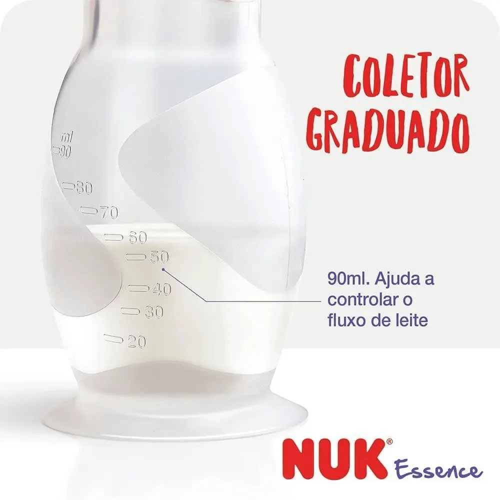 Bomba de Tirar Leite NUK Essence Manual Antivazamento com Ventosa Silicone 1 Unidade