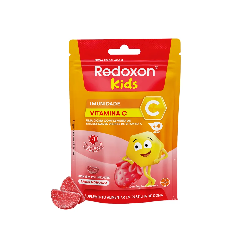 Redoxon Kids Morango Vitamina C 25 Gomas