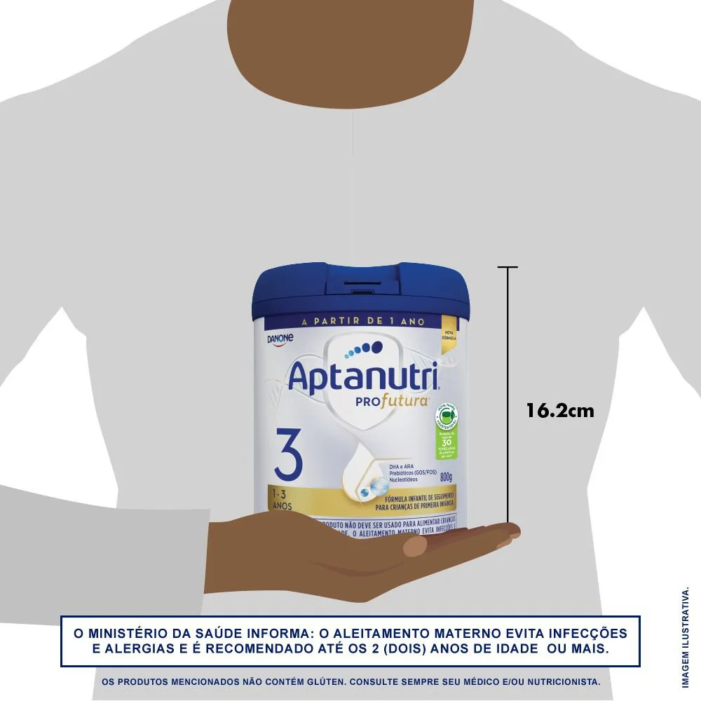Fórmula Infantil Aptanutri Profutura 3 DHA ARA de 1 a 3 anos 800g