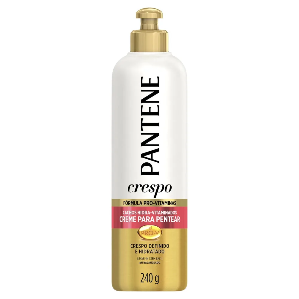 Creme Para Pentear Pantene Cachos Hidra-vitaminados Crespos 240g