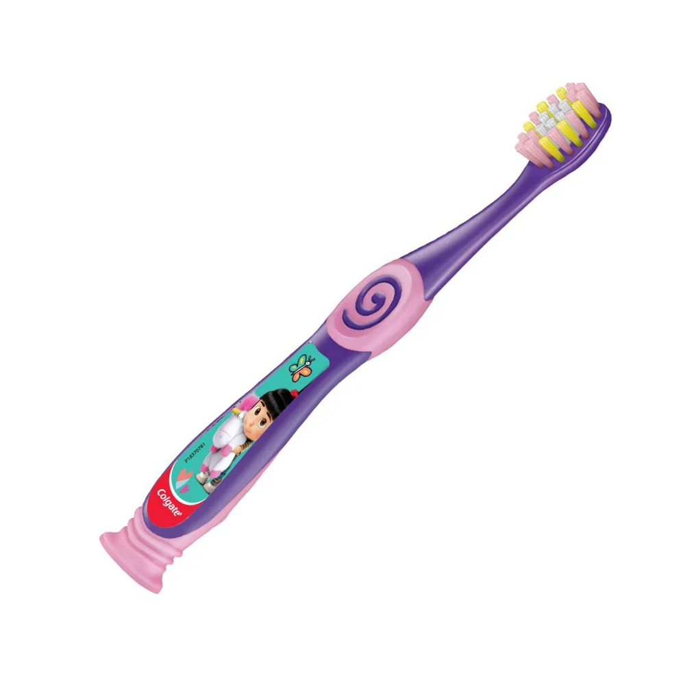 Escova Dental Infantil Colgate Smiles Agnes & Fluffy Cerdas Macias 2 a 5 anos 2 Unidades