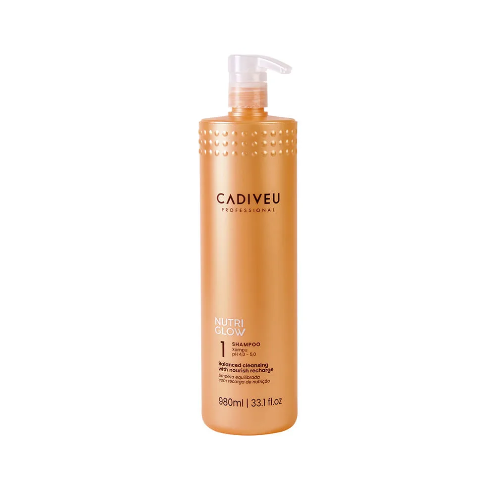 Kit Cadiveu Nutri Glow - Shampoo 980ml + Condicionador 980ml + Óleo Final Style Multibenefícios 110ml
