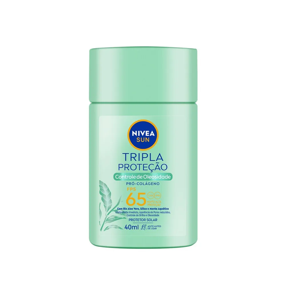 Protetor Solar Facial Nivea Sun Tripla Proteção FPS65 Controle de Oleosidade 40ml