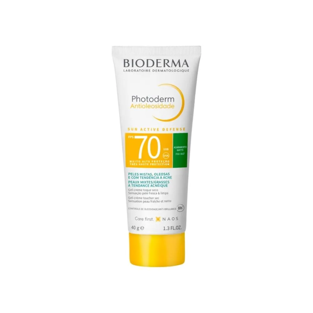 Protetor Solar Facial Bioderma Photoderm Antioleosidade Sem cor FPS70 40g