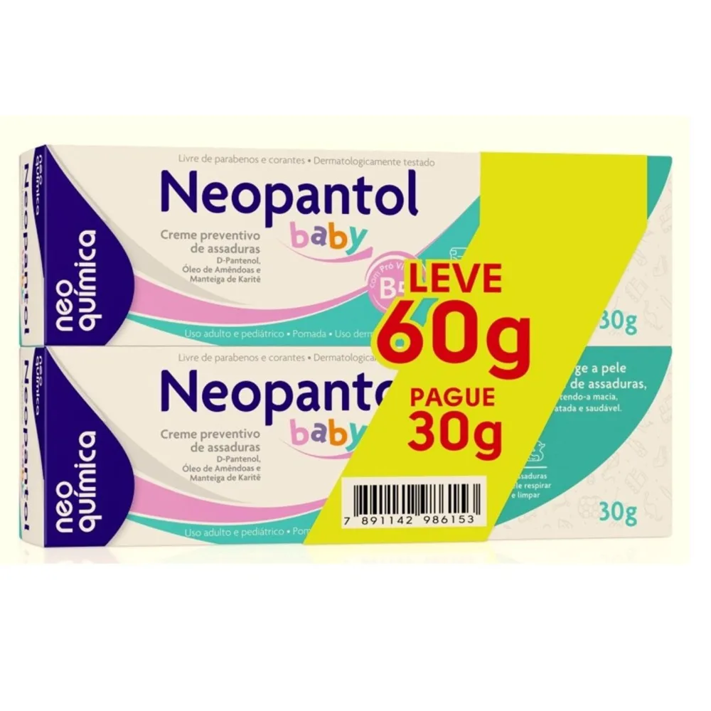 Kit Pomada Para Assadura Neopantol Baby 30g 2 Unidades