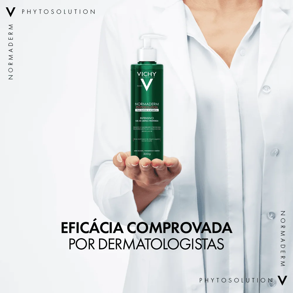 Normaderm Vichy Gel De Limpeza Profunda Para Pele Oleosa A Acneica 300g