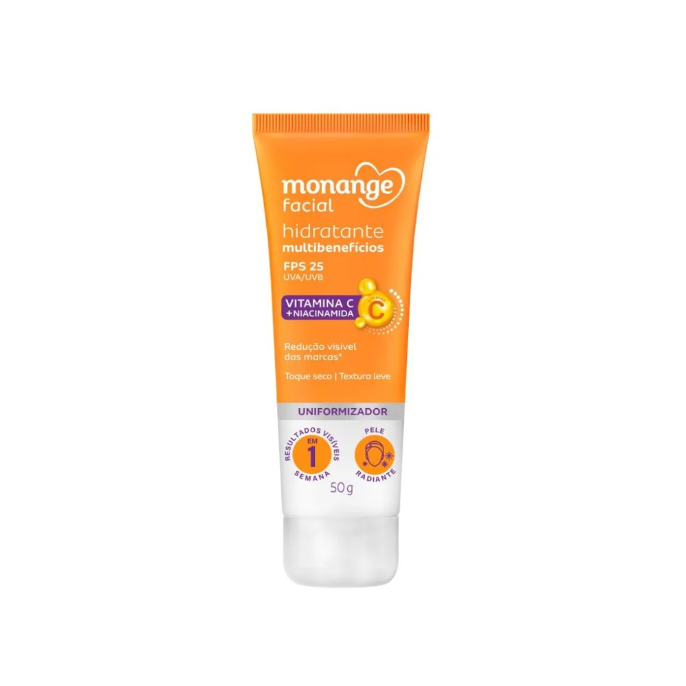 Creme Hidratante Facial Monange Multibenefícios Fps 25 50g