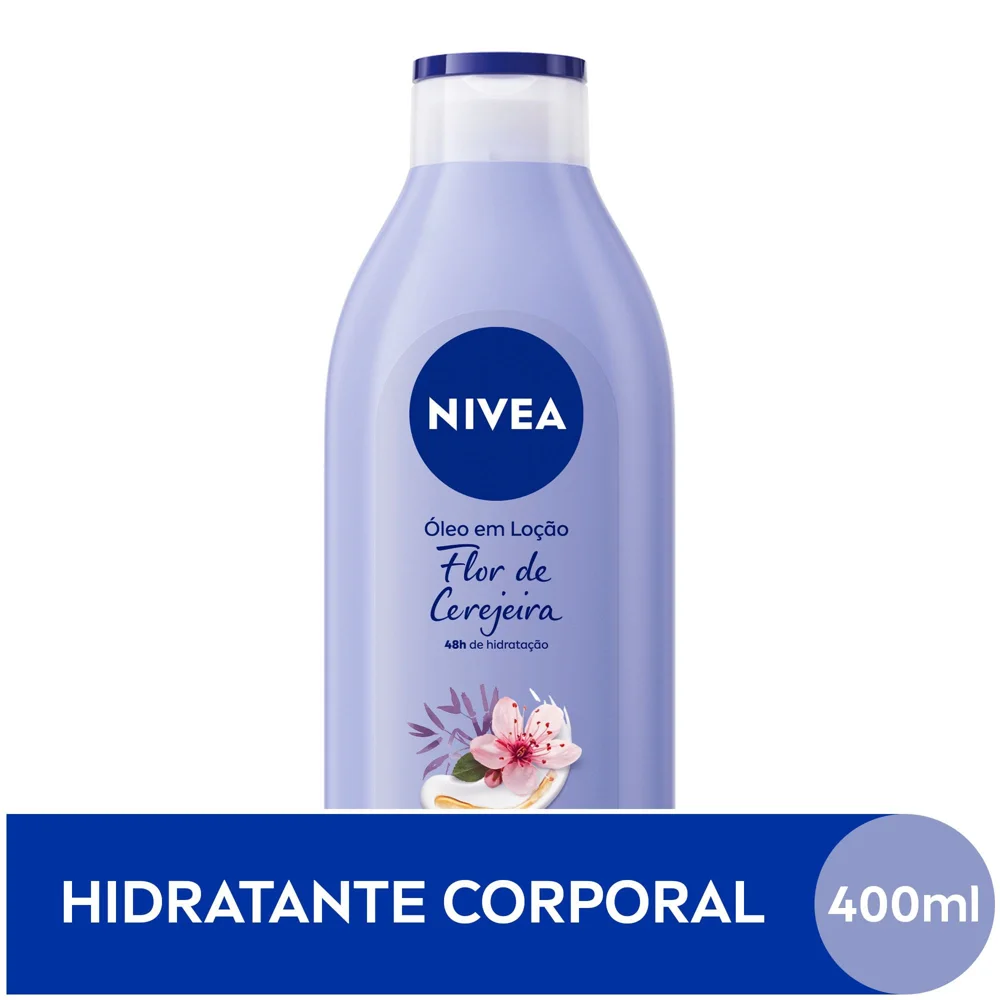 Loção Corporal Nivea Óleos Essenciais Flor de Cerejeira e Óleo de Jojoba 400ml