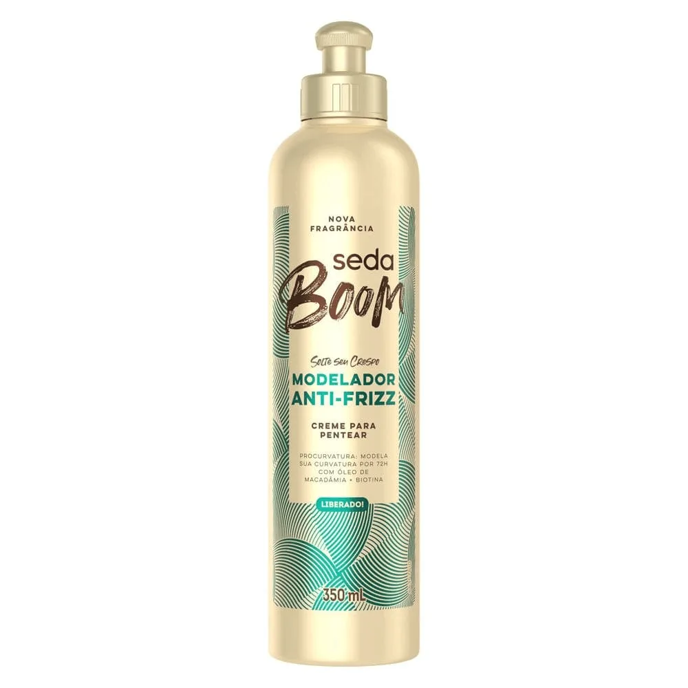 Creme de Pentear Seda Boom Solte Seu Crespo Modelador Anti Frizz 350ml