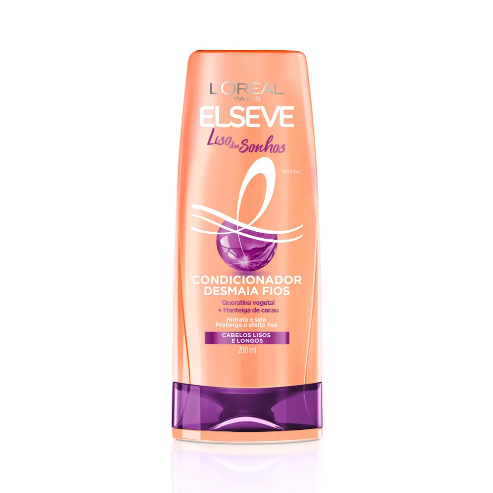 Condicionador Elseve Liso dos Sonhos Desmaia Fios 200ml