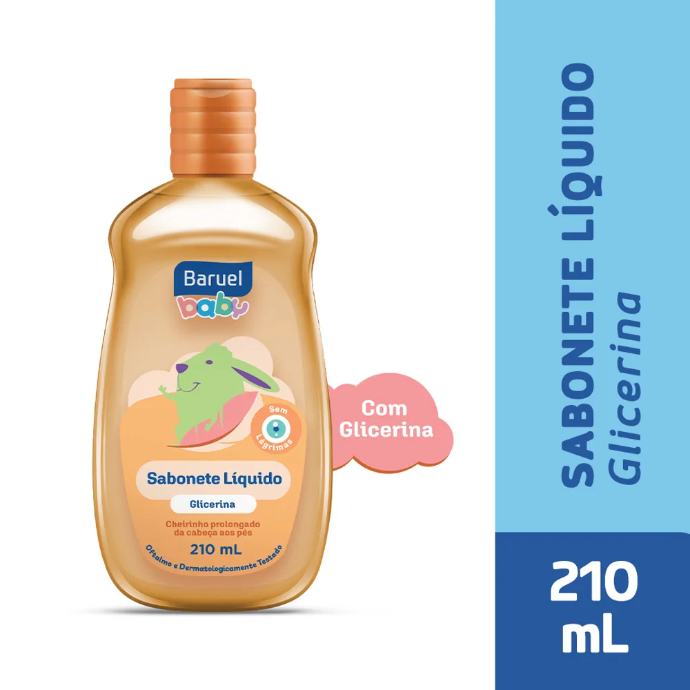Sabonete Líquido Infantil Baruel Baby Glicerina 210ml