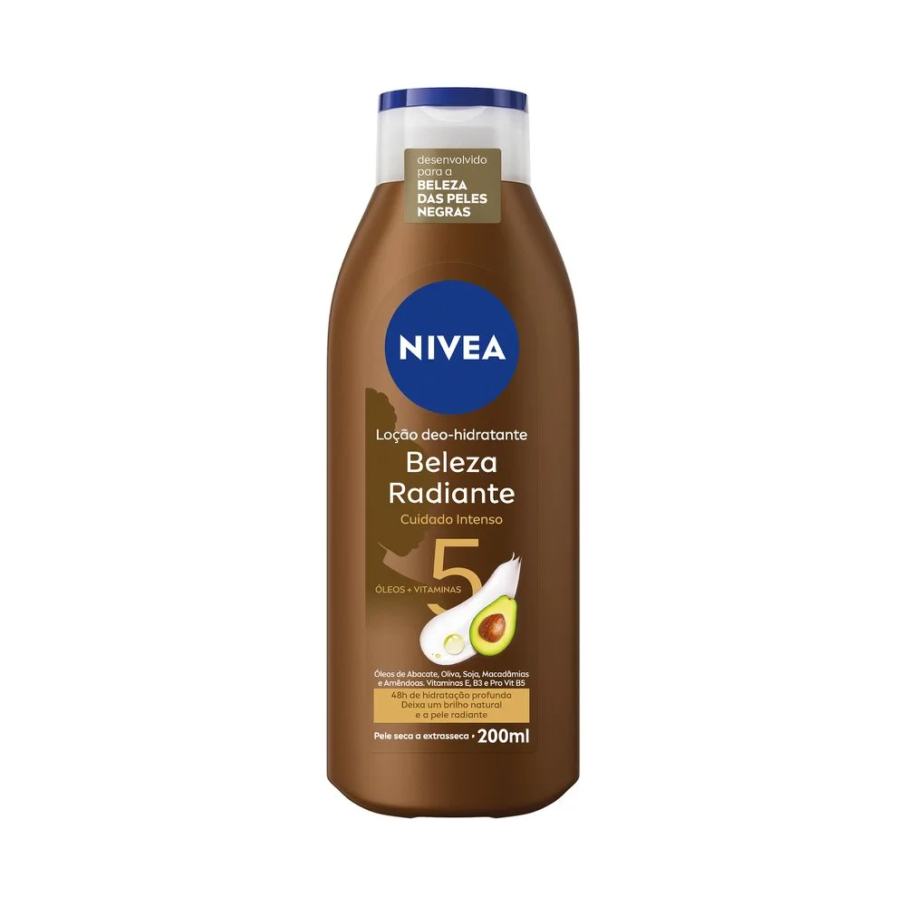 Loção Corporal Nivea Beleza Radiante Cuidado Intenso Pele Negra 200ml