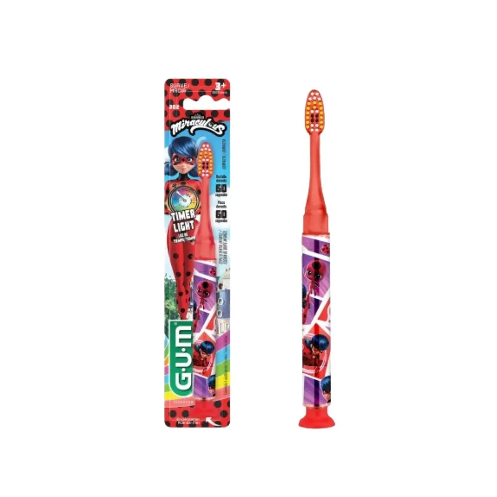 Escova Dental Infantil GUM Miraculous Cerdas Macias 1 Unidade