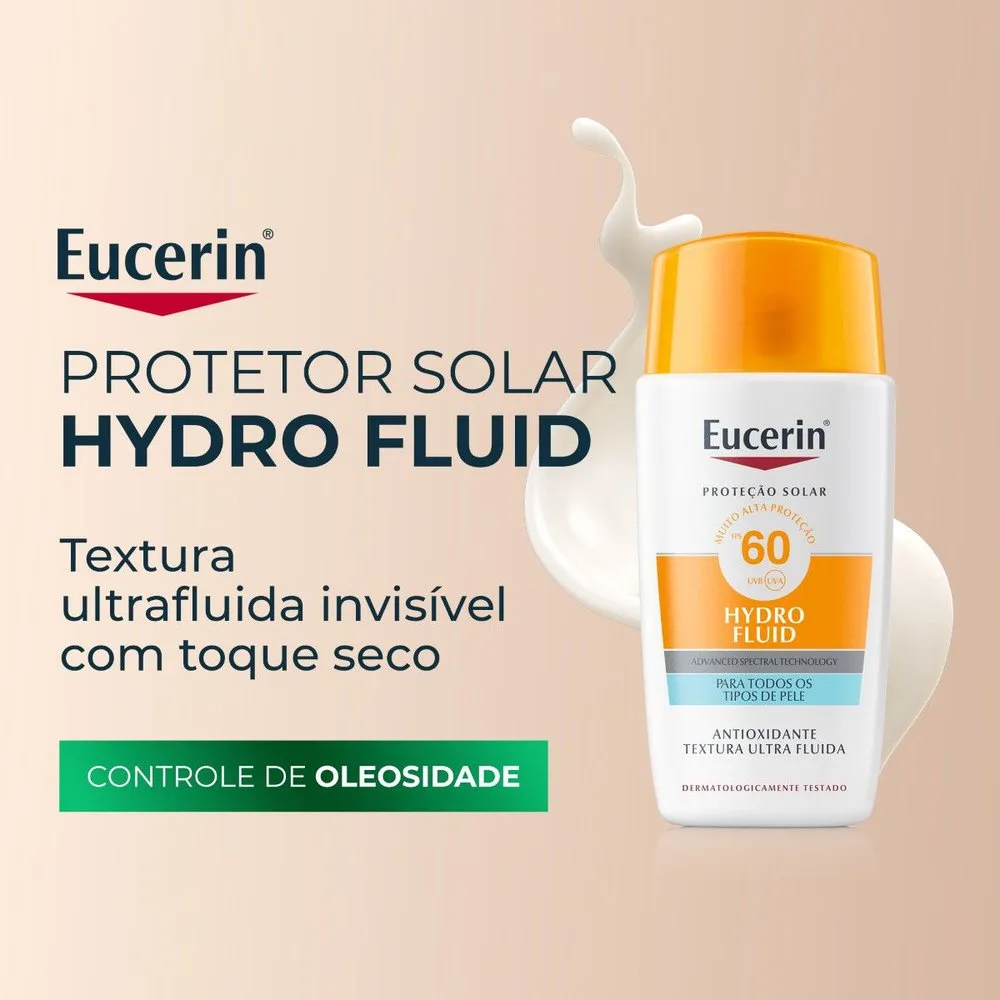 Protetor Solar Facial Eucerin Sun Hydro Fluid FPS60 50ml