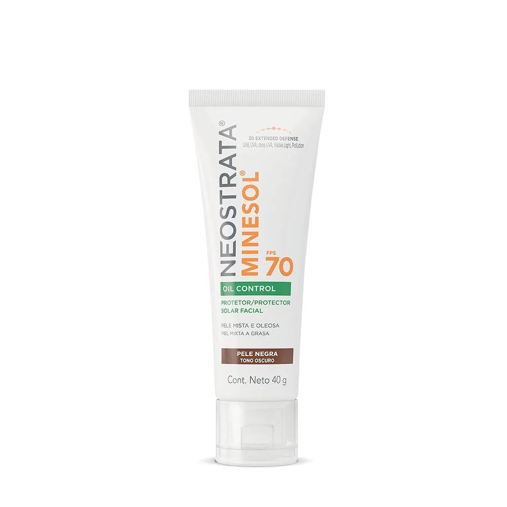Protetor Solar Facial Neostrata Minesol Oil Control FPS70 Cor Pele Negra 40g