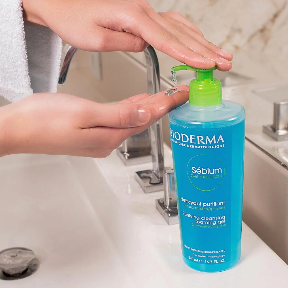 Bioderma Sébium Gel Moussant Gel de Limpeza Antioleosidade de Alta Tolerância 500ml