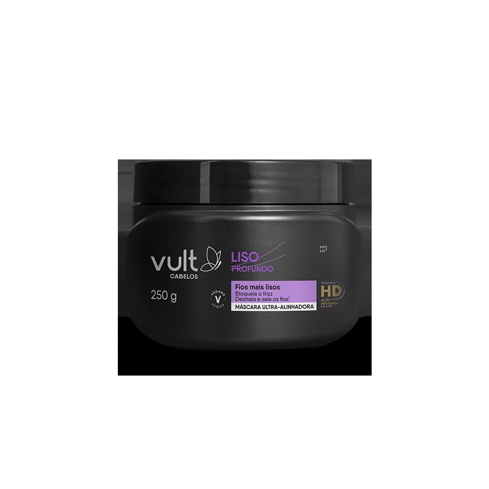 Máscara Vult Cabelos Liso Profundo Pote 250g