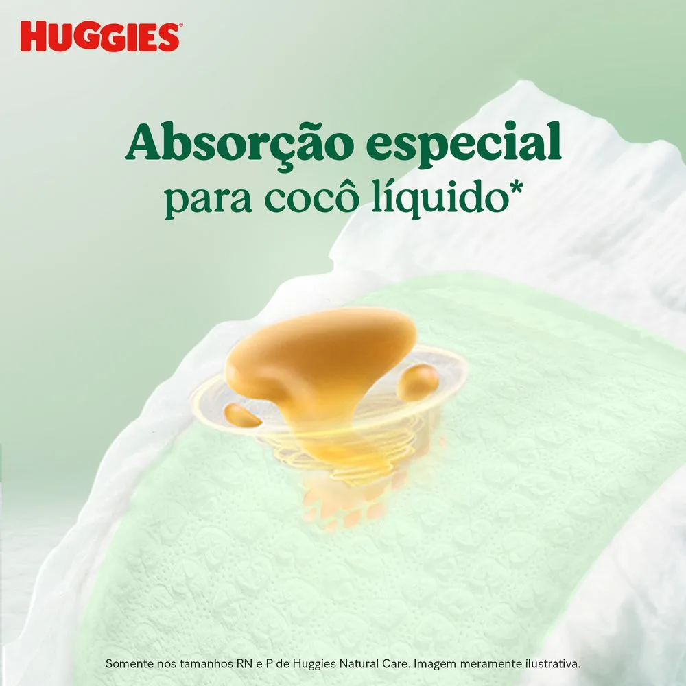 Huggies Fralda Descartável Premium Natural Care RN - 34 Un