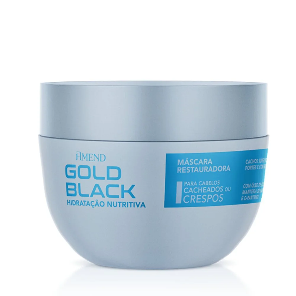 Máscara Capilar Amend Gold Black Restauradora Hidratação Nutritiva 250g