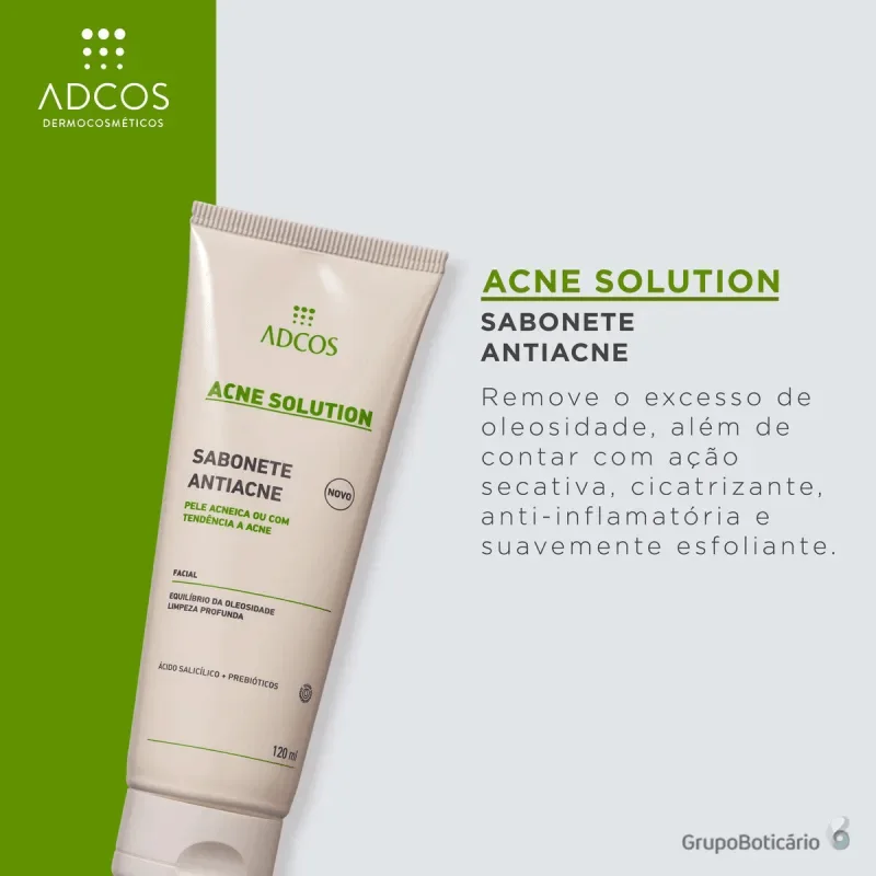 Adcos Acne solution Sabonete antiacne 120ml