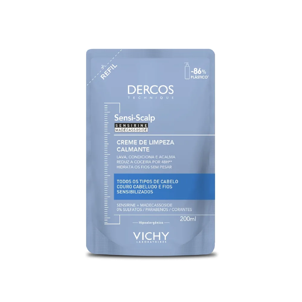 Creme de Limpeza Vichy Dercos Sensi Scalp Calmante Refil 200ml