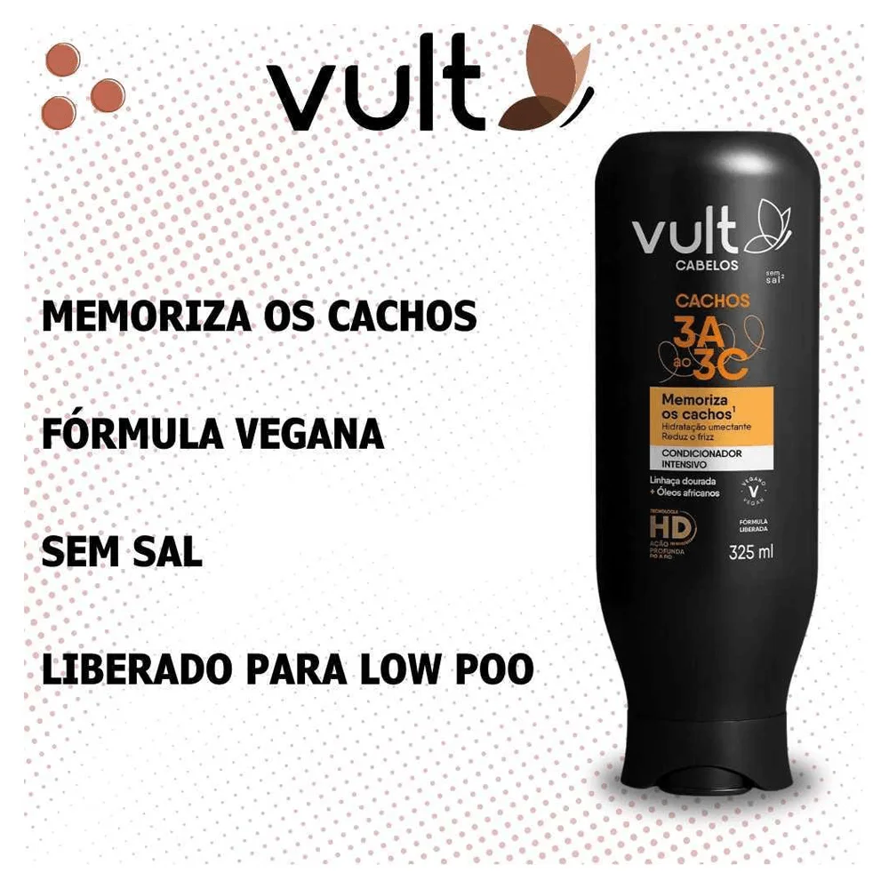 Condicionador Vult Cachos 3A a 3C Memória dos Cachos 325ml