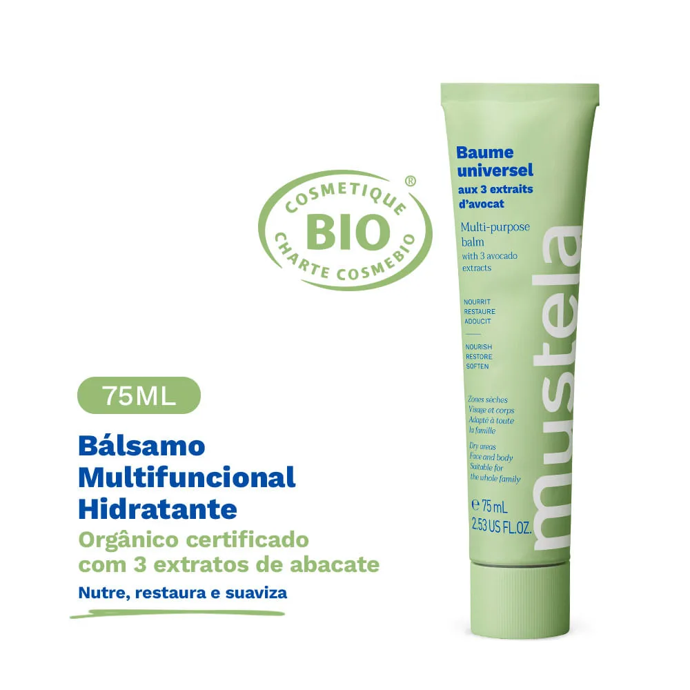 Kit Mustela Shampoo Infantil Cachos Desembaraçados 200ml + Bálsamo Hidratante Multifuncional Sem Perfume 75ml