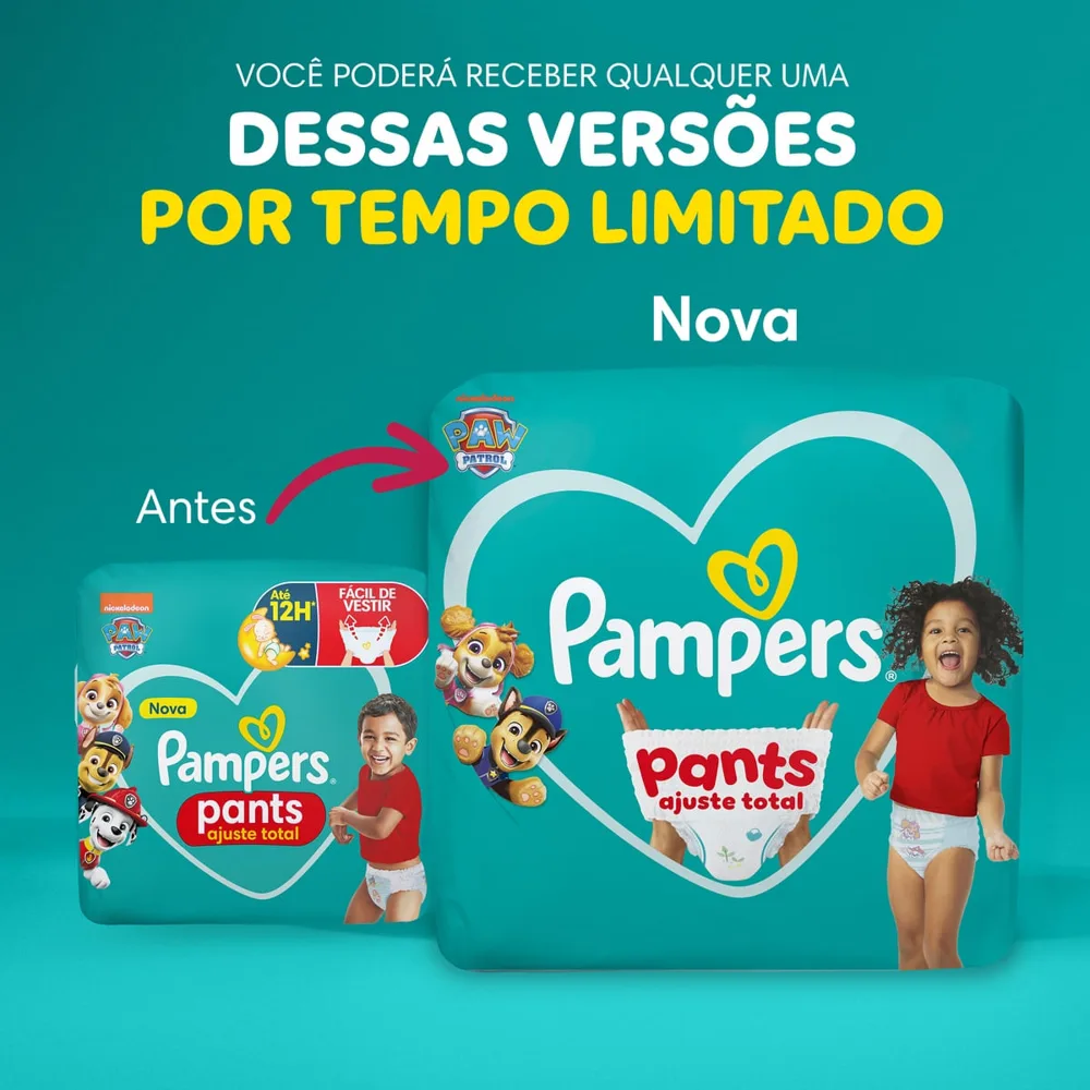 Fralda Pampers Pants Ajuste Total Xxxg 66 Unidades