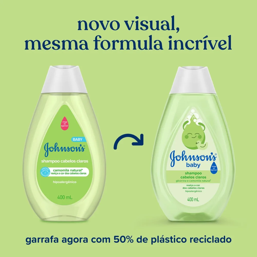 Shampoo Infantil Johnson's Baby Cabelos Claros Camomila 400ml